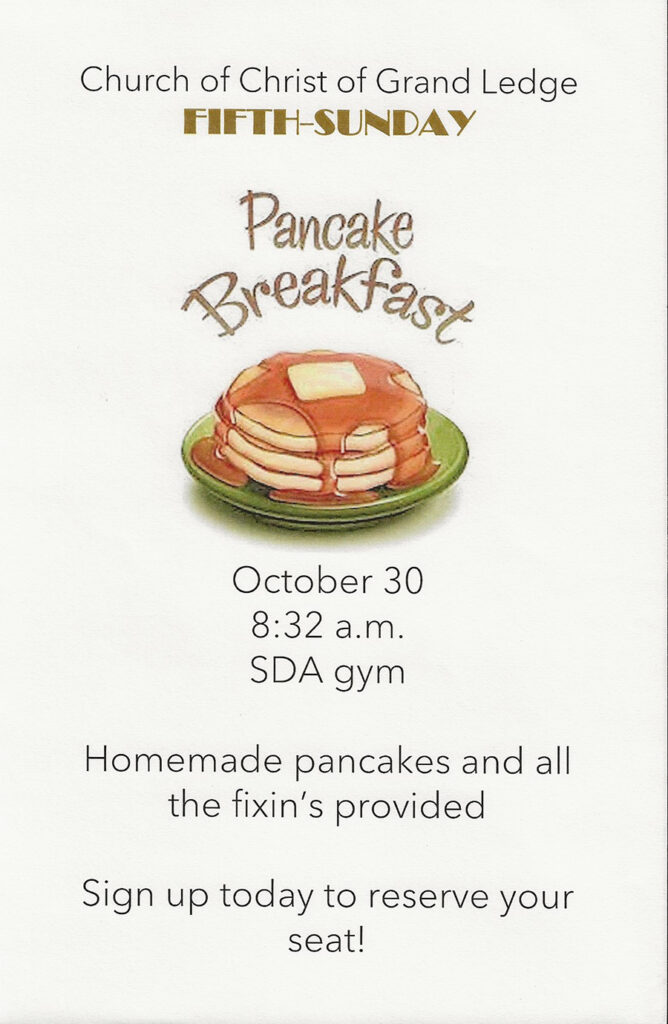Information about Fifth Sunday Pancake Breakfast 