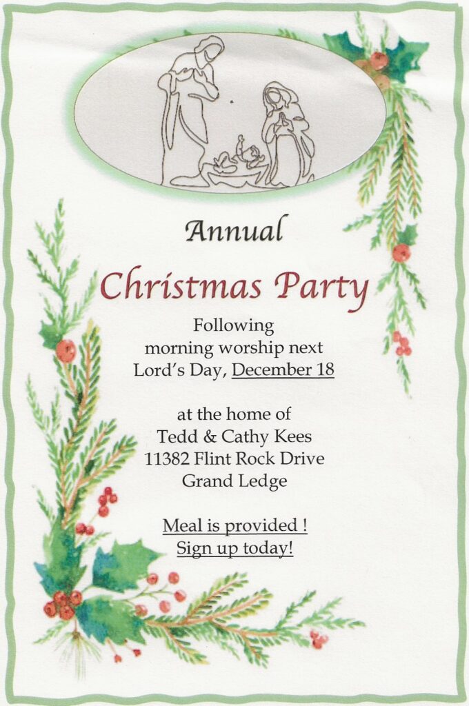 Christmas Party info