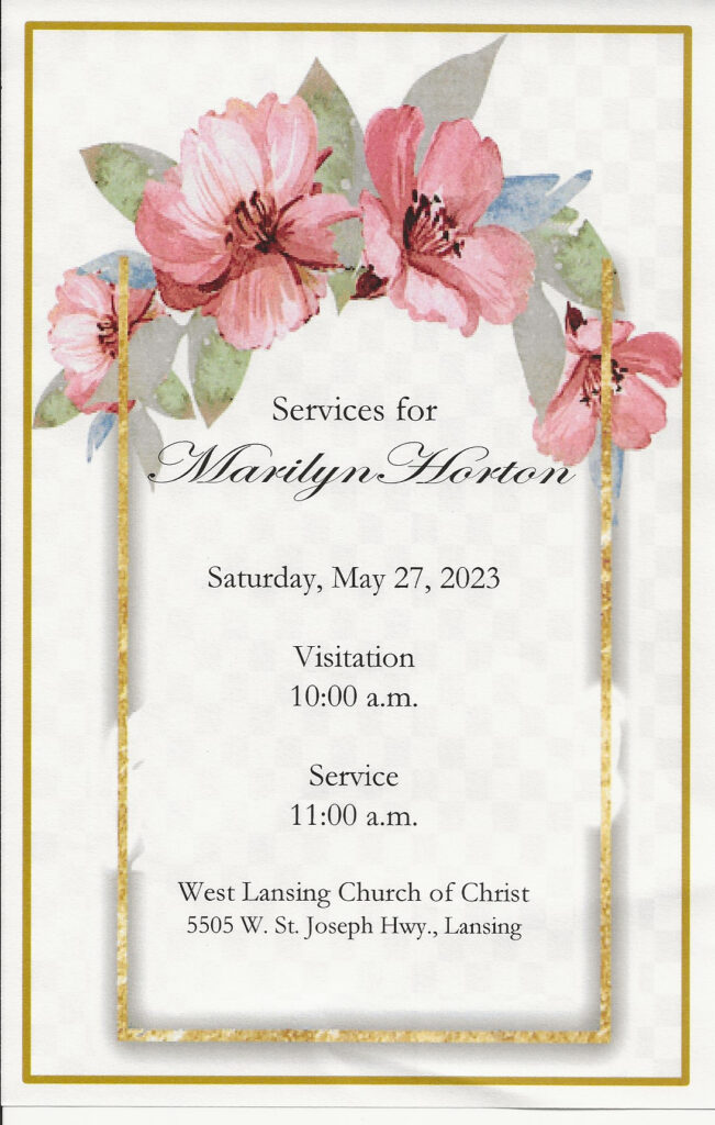 Memorial service information