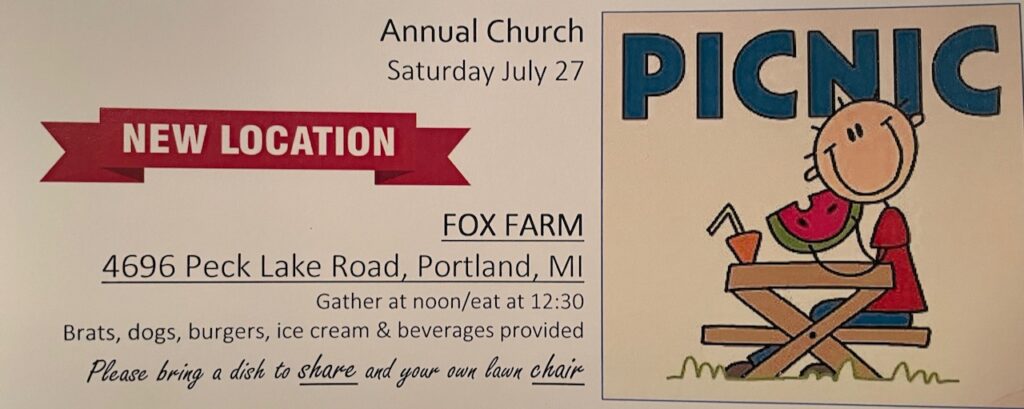 Information for church picnic 